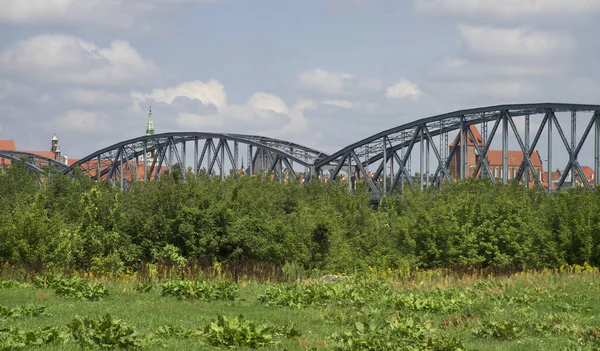 Puente Jozef Pisudski Torun Polonia —  Fotos de Stock