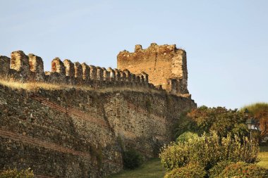 Selanik 'teki şehir duvarları. Yunanistan
