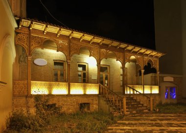 Telavi 'de eski bir cadde. Georgia