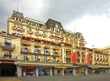 Montreux 'daki Grand Hotel Suisse. Vaud Kantonu. İsviçre