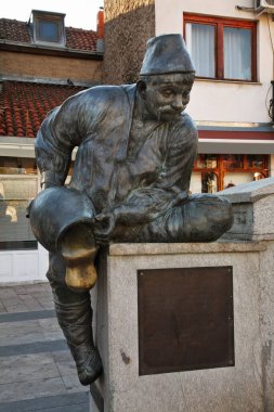 Prilep 'teki Hitar Petar Anıtı (kurnaz Peter). Makedonya