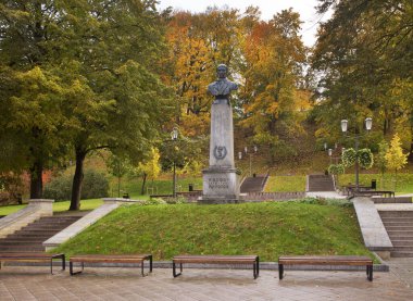 Monument to Pirogov at Pirogov park in Tartu. Estonia