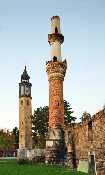 Mezquita Del Bazar Mezquita Charshi Torre Del Reloj Prilep Macedonia — Foto de Stock