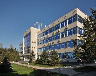 Anapa 'daki Sovyet meydanında şehir yönetimi. Krasnodar Krai. Rusya