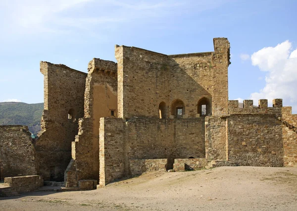 Old Genoese Fortress Century Sudak Crimea Ukraine — Stock Photo, Image