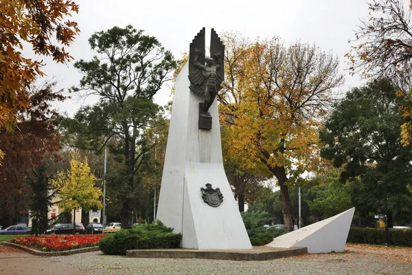 Monumento Los Pilotos Caídos Plaza Mija Stanimirovic Nis Serbia — Foto de Stock