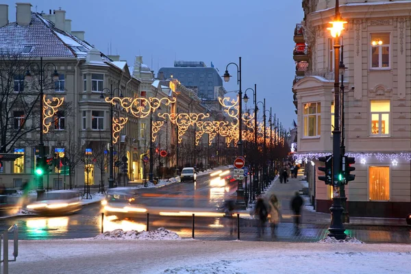 Avenida Gediminas Vilnius Lituania — Foto de Stock