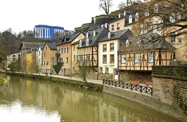 Rivière Alzette Luxembourg Ville — Photo