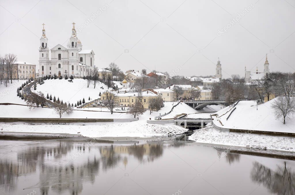 View of Vitebsk at winter. Belarus