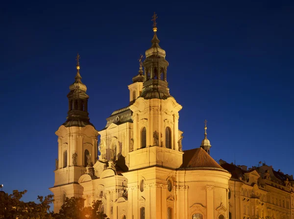 Szent Miklós Templom Prágában Cseh Köztársaság — Stock Fotó