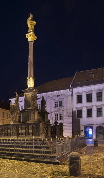 Plakový Sloup Náměstí Republiky Plzni Česká Republika — Stock fotografie