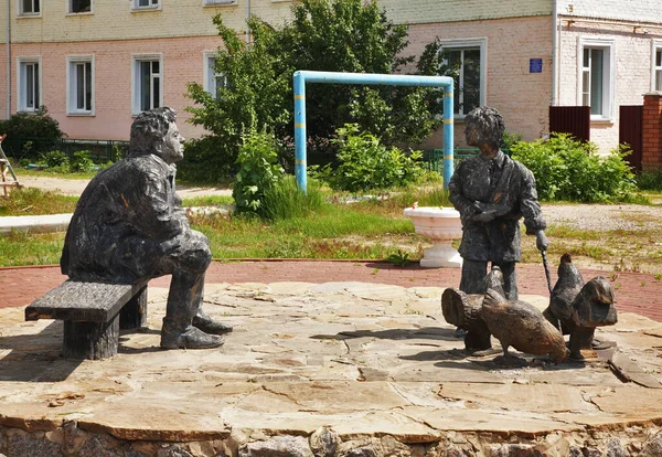 Monument Voor Literaire Helden Van Sholokhov Uryupinsk Rusland — Stockfoto