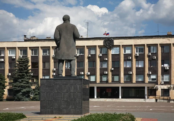 Pomnik Lenina Przed Administracją Miasta Uryupinsku Rosja — Zdjęcie stockowe