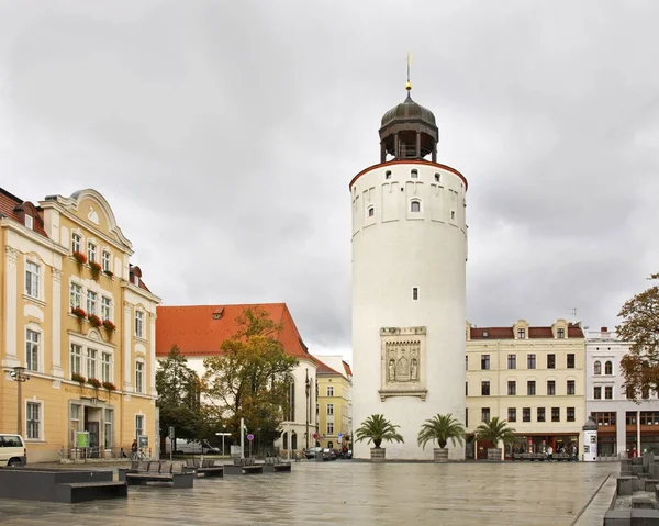 Tlustá Věž Frauenturm Dicker Turm Marienplatz Gorlitzu Německo — Stock fotografie