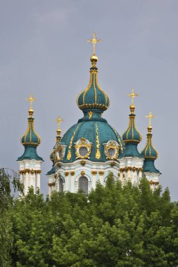 Kiev 'deki St. Andrew Kilisesi. Ukrayna