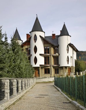 Muszyna 'nın manzarası. Voyvoda daha az Polonya. Polonya