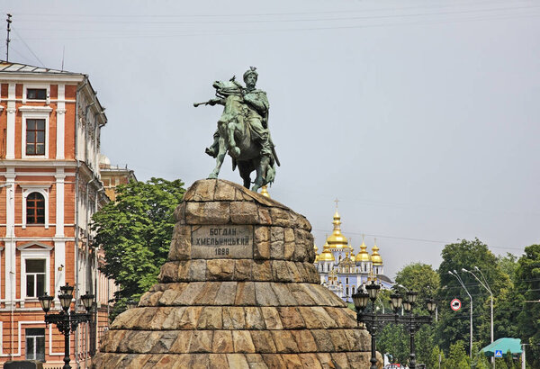 Памятник Богдану Хмельницкому в Киеве. Украина