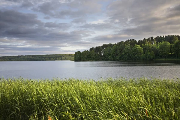 Vista Lago Akmena Lituânia — Fotografia de Stock