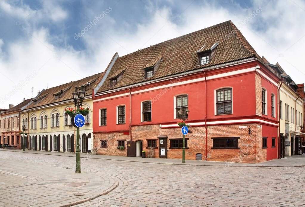 Vilniaus street in Kaunas. Lithuania