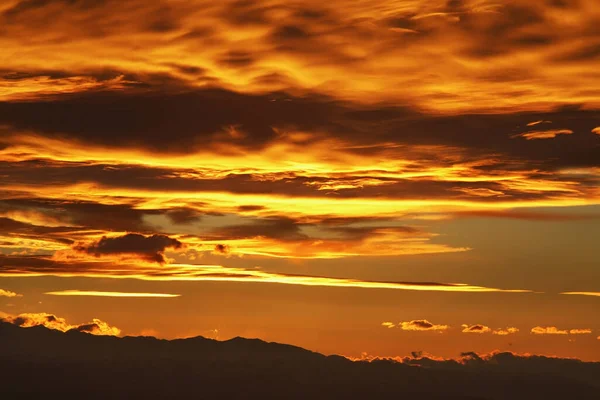 Tramonto Cholpon Ata Kirghizistan — Foto Stock