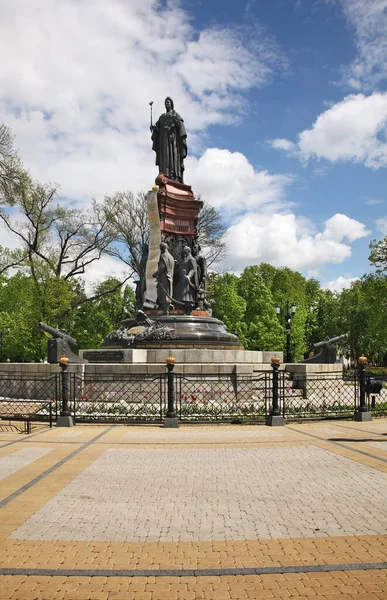 Monumento Imperatriz Catarina Grande Praça Catarina Krasnodar Rússia — Fotografia de Stock