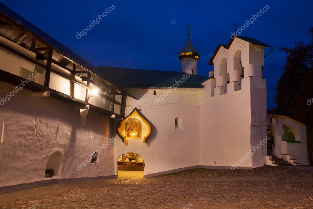 Nicholas Gate Church Of Pskov Caves Pskovo Pechersky Dormition Monastery In Pechory Pskov Oblast Russia 371188466 Larastock