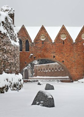 Torun 'daki Tötonik Düzen Kalesi. Polonya