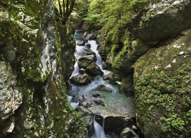 Tolminska Korita - Tolmin Boğazı. Slovenya