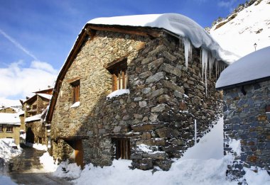 Soldeu 'nun manzarası. Andorra.