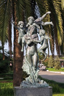 Batumi 'deki sahil parkı. Adjara Özerk Cumhuriyeti. Georgia