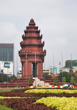 Phnom Penh 'deki Bağımsızlık Anıtı. Kamboçya