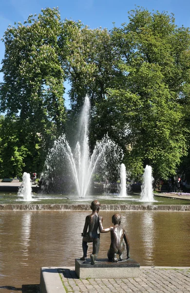 Oslo Daki Eidsvolls Plass Spikersuppa Havuzu Norveç — Stok fotoğraf