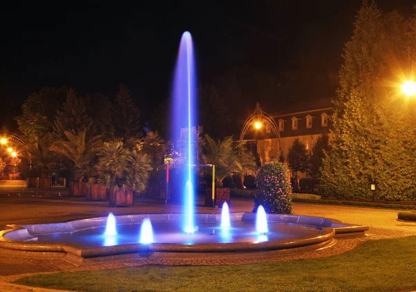 Fountain at Music garden in Kudowa-Zdroj. Poland