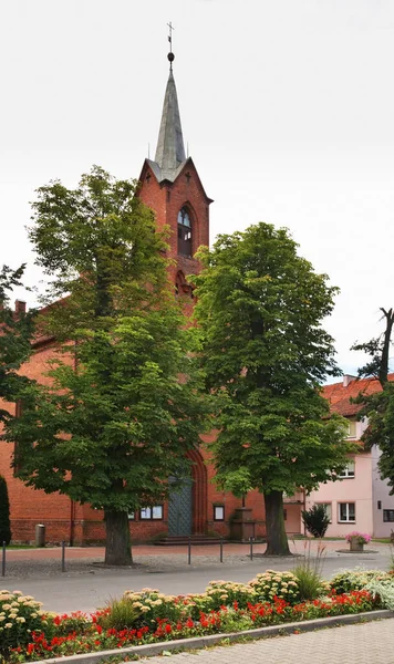 Церква Преображення Новому Дворі Ґданському Польща — стокове фото