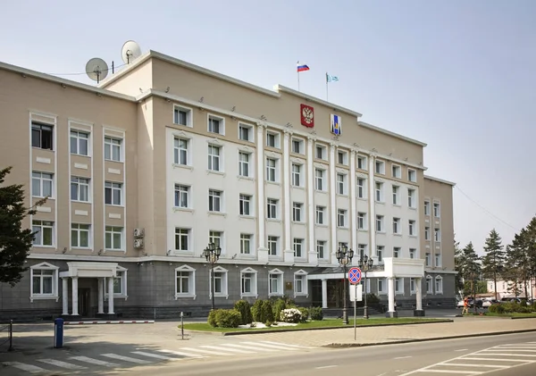 Government House Van Sakhalin Regio Yuzjno Sachalinsk Sakhalin Eiland Rusland — Stockfoto