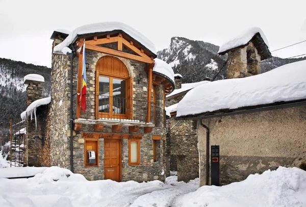 Praça Principal Sornas Principado Andorra — Fotografia de Stock