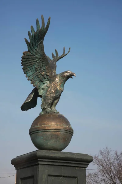 Escultura Águila Puente Alexandrovsky Oryol Orel Rusia — Foto de Stock