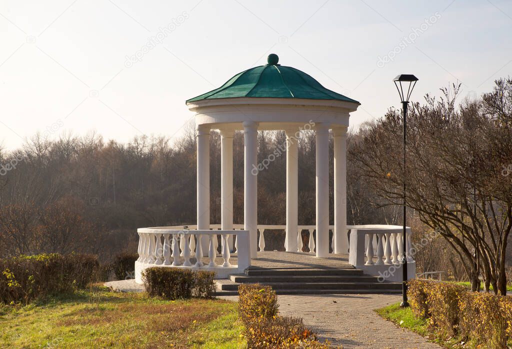 Pavilion at Noble Nest park in Oryol (Orel). Russia