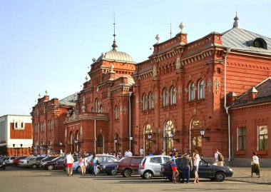 Kazan 'daki tren istasyonu. Tataristan. Rusya