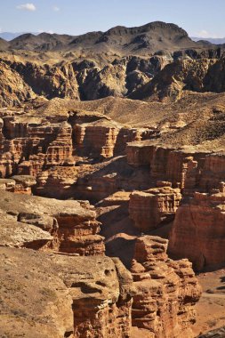 Ulusal Park Sharyn Kanyonu (Kaleler Vadisi). Kazakistan