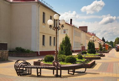Suvorov Caddesi, Kobryn 'de. Brest Bölgesi. Beyaz Rusya