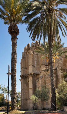 Lala Mustafa Paşa Camii - Famagusta 'daki Aziz Nicholas Katedrali. Kıbrıs
