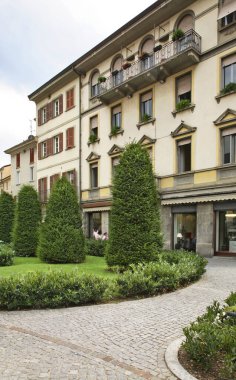 Como şehrinin manzarası. İtalya