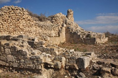 Limasol 'daki antik Amathus kalıntıları. Kıbrıs