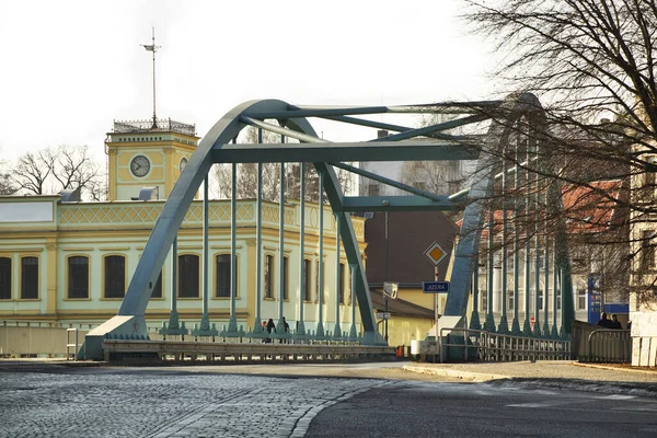 Puente Sobre Río Jezera Turnov República Checa — Foto de Stock