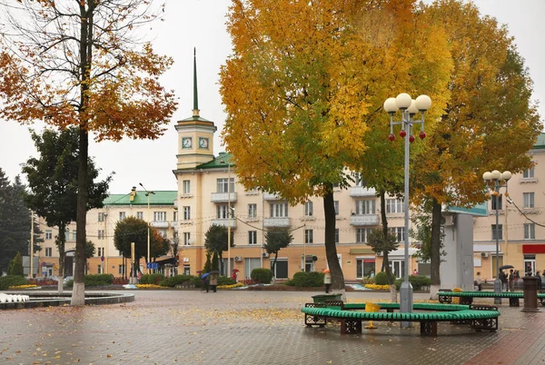 Lenin Square Baranovichi Belarus — Stockfoto