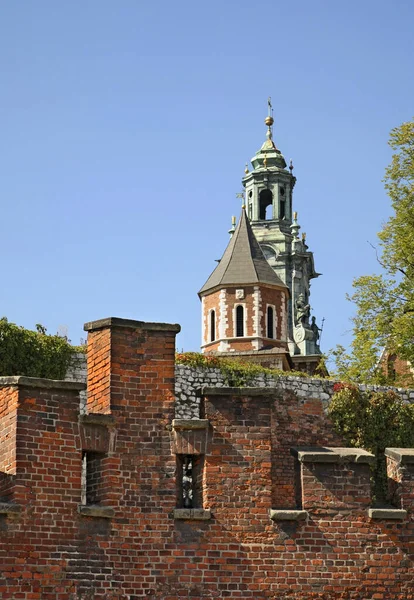 Вид Замок Вавель Краків Польща — стокове фото