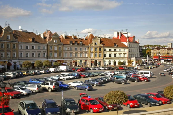 Rynek Zamkowy Lublinie Polska — Zdjęcie stockowe