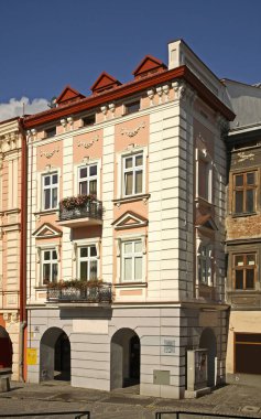 Przemysl 'deki Pazar Meydanı. Polonya