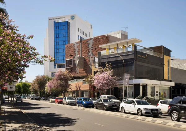 Avenida Spyrou Kyprianou Nicosia Chipre — Foto de Stock